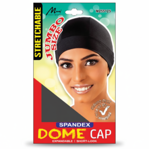 Dome Cap -Black Spandex Expandable Short-Look Hair Cap #M2251SJ