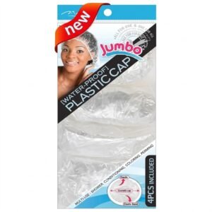 Waterproof Plastic Cap - Jumbo & Regular - 4pc and 8pc Sets (#2199JCRY, #2199AST, #2199BLA, #2199CRY)