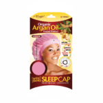 Organic Argan Oil Wide Band Sleep Cap - Premium Hair Protection - Pink & Black - #3001AST & #3001BLA