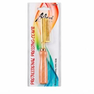 Professional Pressing Comb Straight Small with Wooden Handle  #126PC