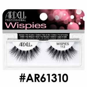 Ardell Professional Wispies 113 Black false eyelashes (#AR61310) packaging on a pure white background