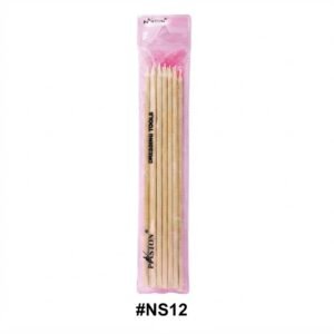 Wooden Nail Sticks - Professional Cuticle Pushers 12 Pack #NS12