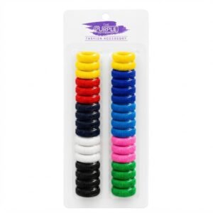 Candie Assorted Colour Pony Rings 40pc #15014