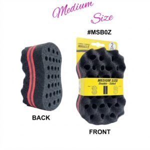 Miracle Medium Double-Sided Sponge Brush, #MSB0Z, Black