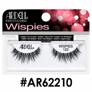 Ardell Professional Wispies 122 Black false eyelashes (#AR62210) packaging on a pure white background