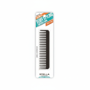 Stella, 6" Fluff Styling Tapered Comb, #2436, Black