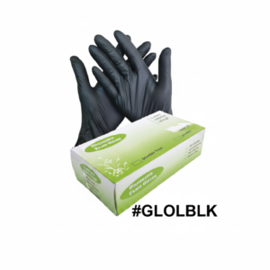 Black Disposable Exam Gloves Large – Powder-Free Nitrile/Vinyl #GLOLBLK