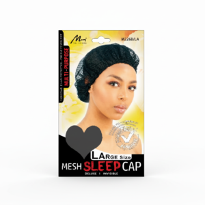 Sleep Cap,/LA Large Size Black Mesh Deluxe Invisible Hair Cover#M2268
