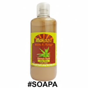 Makazo Black Soap Savon Noir Aloe Vera 977ml - Natural Black Soap for Skincare #SOAPA