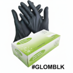 Black Disposable Exam Gloves – Powder-Free Nitrile/Vinyl #GLOMBLK