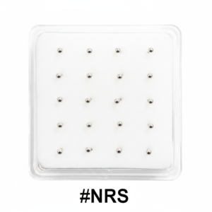 Silver Ball Nose Studs Display Box #NRS