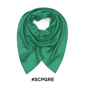 Silky Plain Scarf 90x90cm – Green #SCPGRE