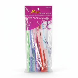 Magic Assorted Colour Rat Tail Comb Pack #2405AST