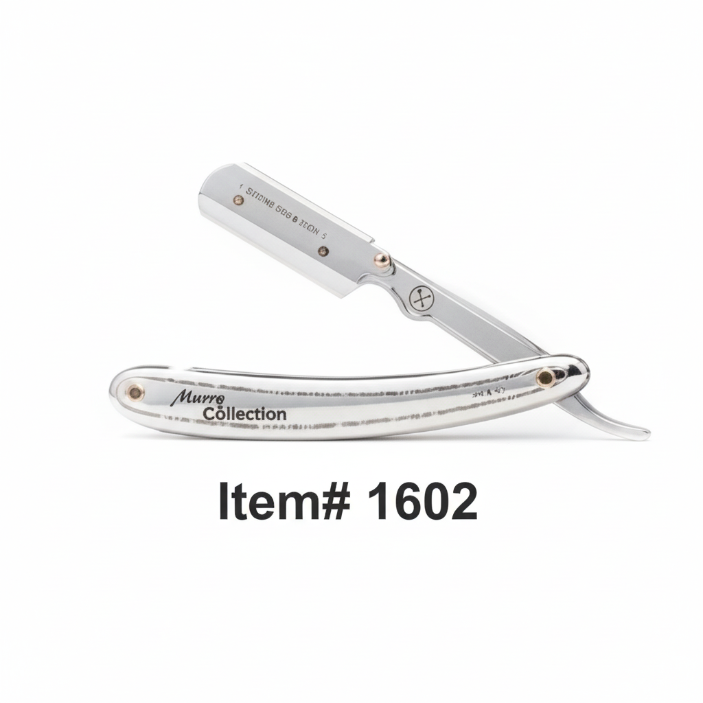 Stainless Steel Straight Barber Folding Razor #1602