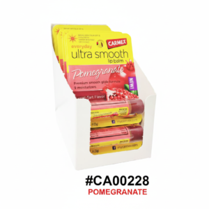 #CA00228 Carmex Ultra Smooth Pomegranate Lip Balm - Box of 12pcs