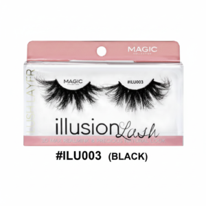 Magic Collection Illusion Lash #ILU003 25mm 3D Real Mink Eyelash – Black (12pcs)