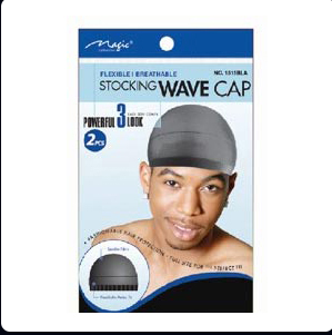 Magic Collection Stocking Black Wave Cap - 2 Pcs #1515BLA