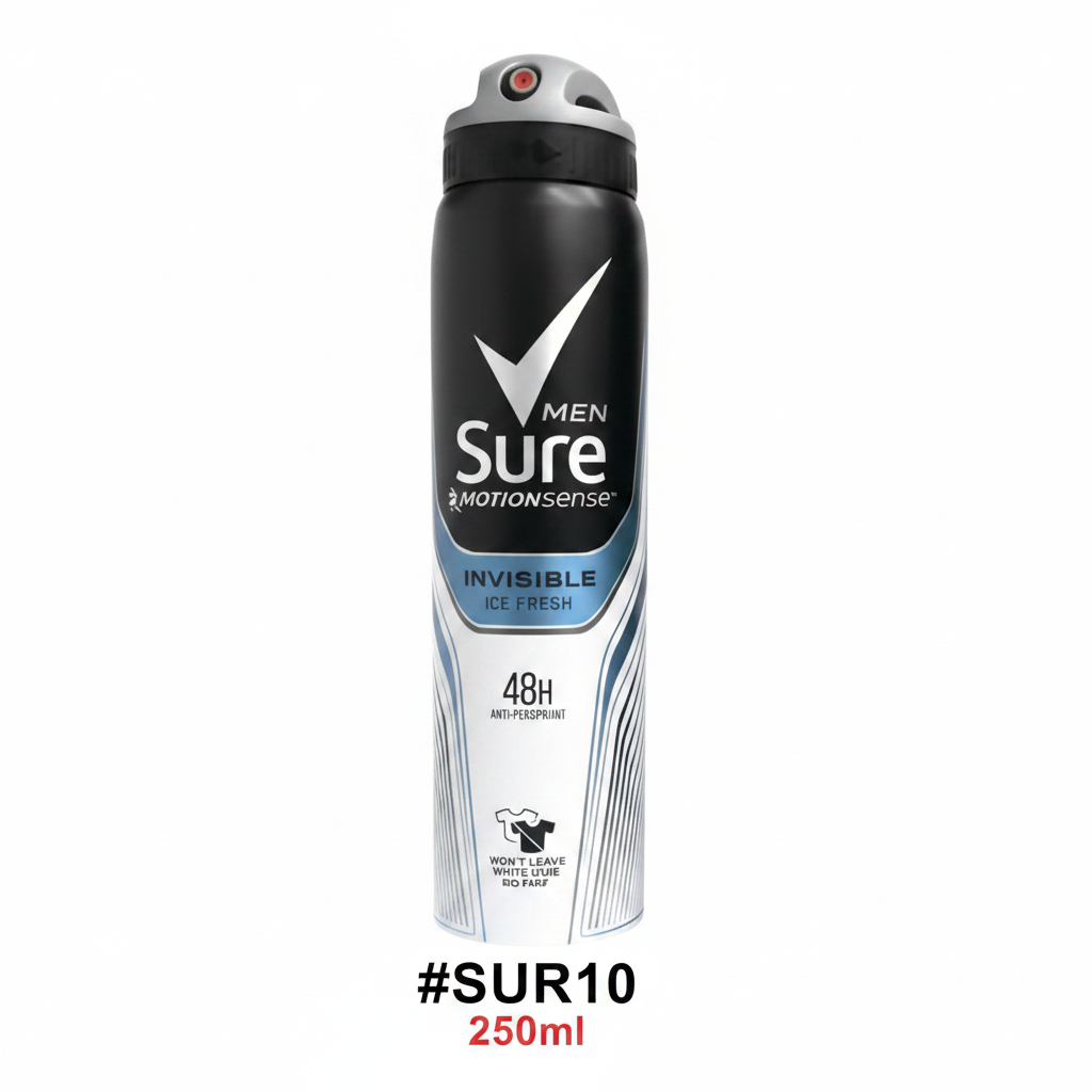 Sure Men MotionSense Invisible Ice Fresh Anti-Perspirant Deodorant Spray 250ml #SUR10