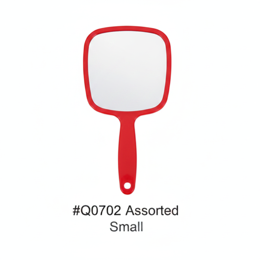 Small Square Handheld Mirror with Handle Assorted Colours #Q0702