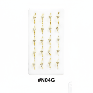 Gold Crystal Rhinestone Butterfly Nose Pins #N04G