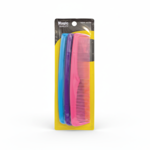 Fine-Tooth Comb Set - 3 Piece Magic Quality Assorted Colour #M2459A