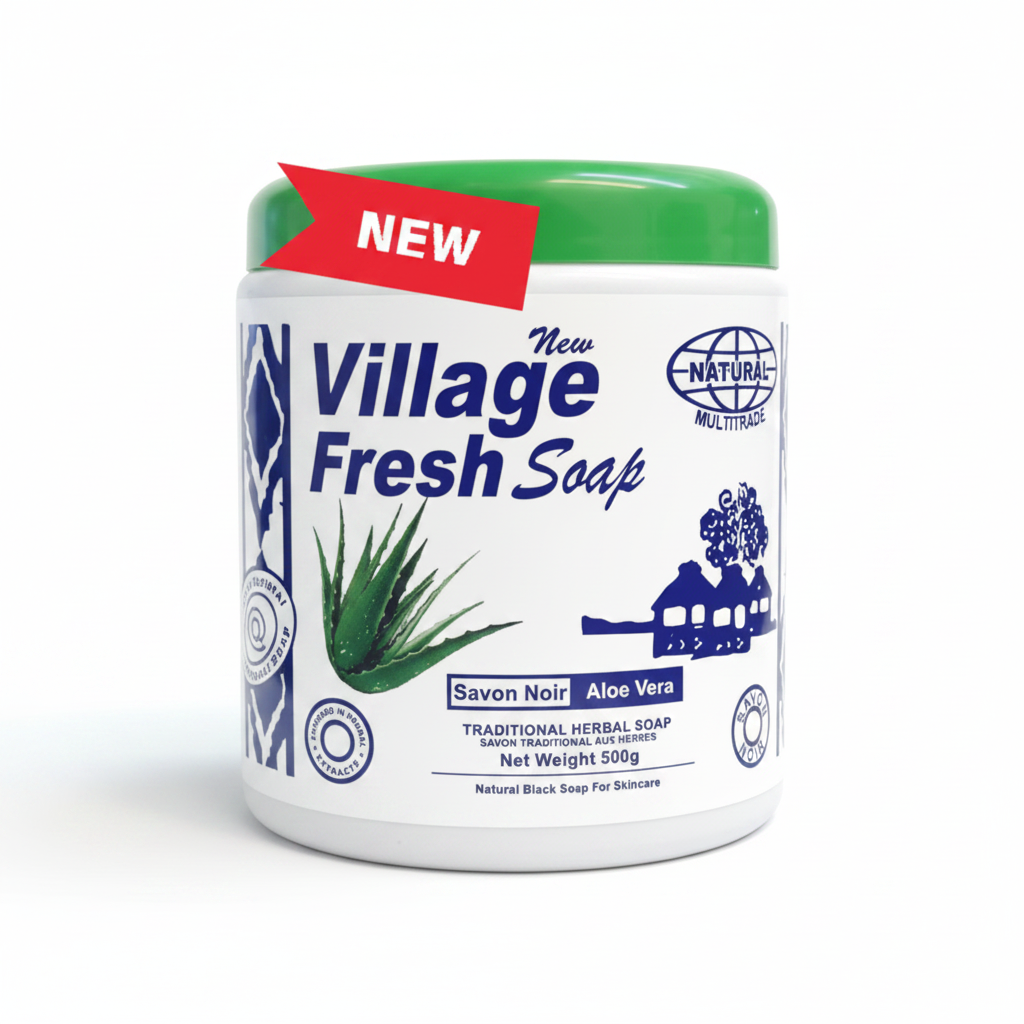 Village Fresh Savon Noir Traditional Herbal Soap Aloe Vera 500g #VLGALO