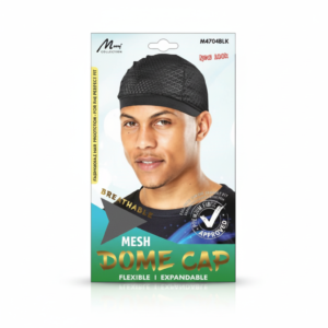 Mesh Dome Black  Cap - Flexible & Expandable #M4704BLK