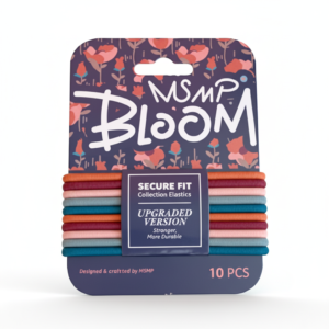 Hair Elastics - 10-Piece Secure Fit Collection Multicolour #TP82BLU