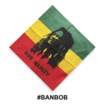 Bob Marley Print Cotton Bandana #BANBOB