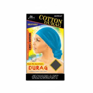 Cotton Durag - Breathable Knot On Anywhere - Black & Assorted Colors - #M2259BLK & #M2259AST
