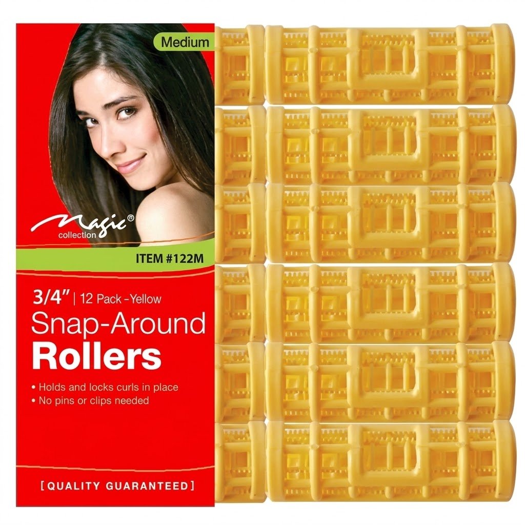 Magic Snap Around Rollers Medium Yellow #122M