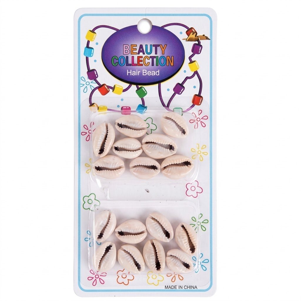 Large Shell Hair Beads #12530