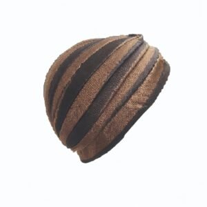 Loose Black and Brown Turban for stylish headwear
