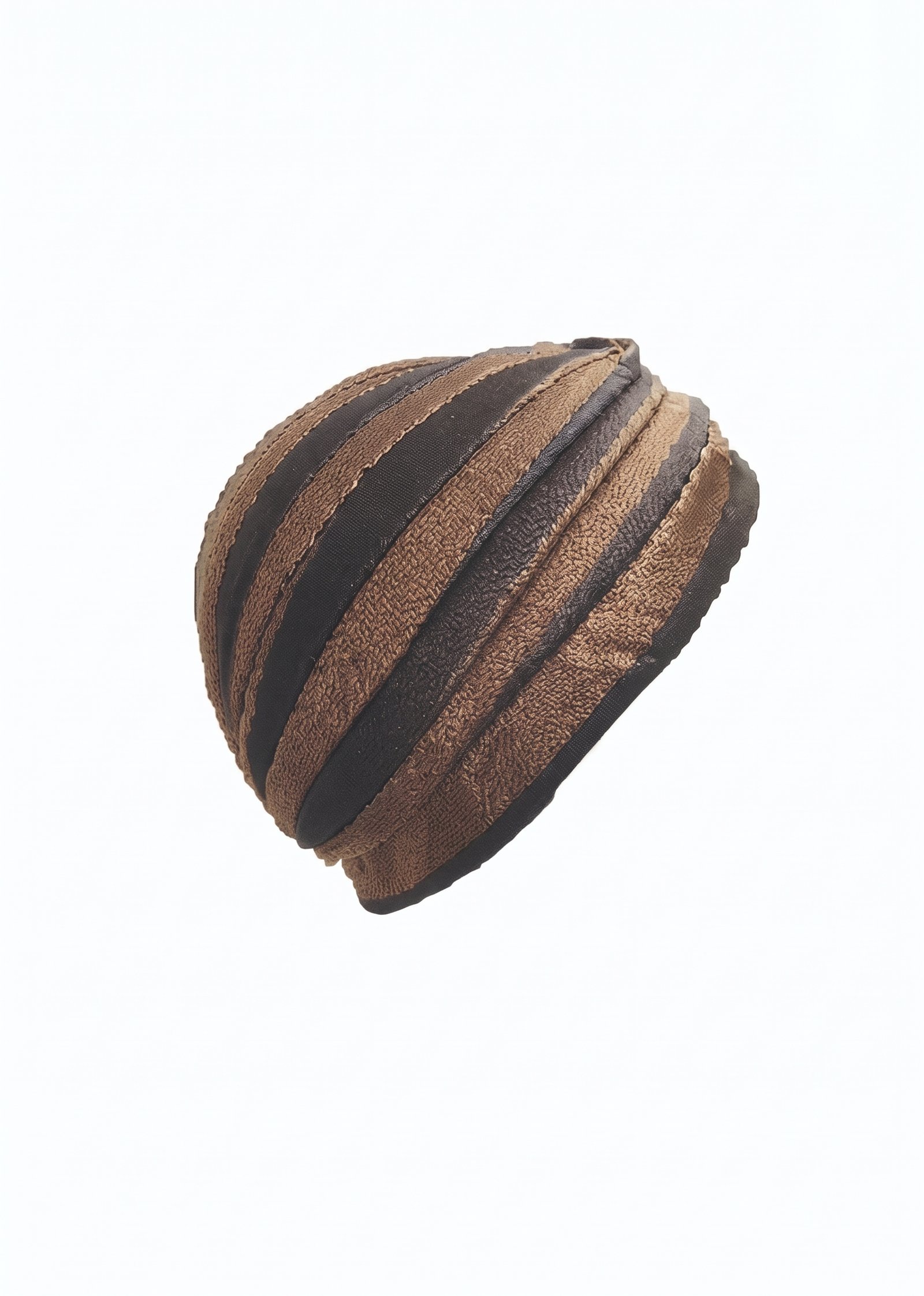 Loose Black and Brown Turban for stylish headwear