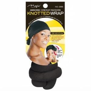 Magic Knotted Wrap Black for secure and stylish hair management