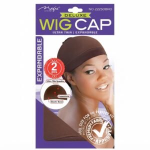 Stocking Wig Cap 2pc Dark Brown - ultra-thin, expandable wig cap for comfortable wear