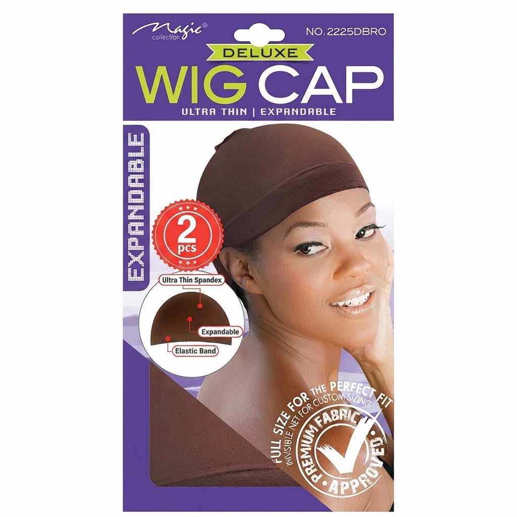 Stocking Wig Cap 2pc Dark Brown #2225DBRO