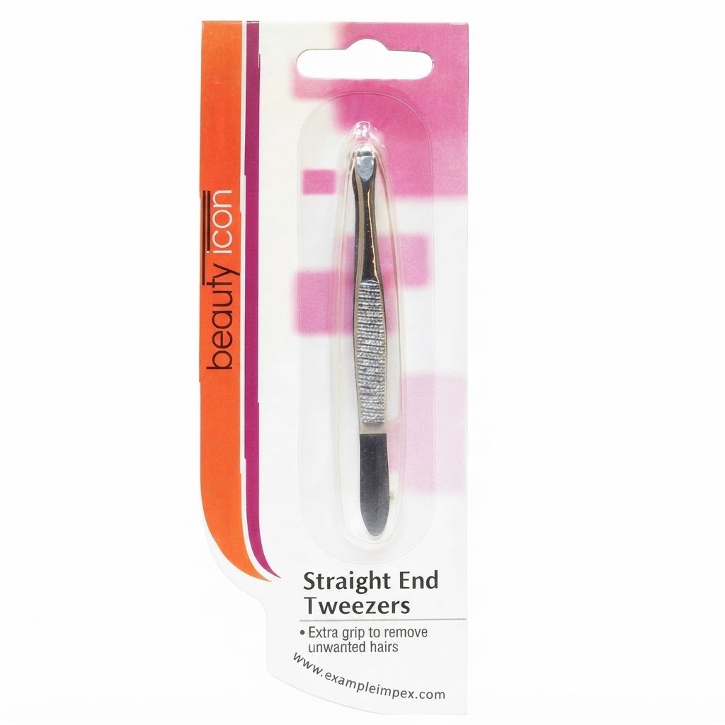 Beauty Icon Straight End Tweezers for precision hair removal