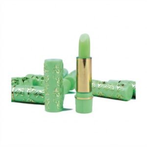 MoodLip Green Strip Hydrating Lip Balm in green packaging