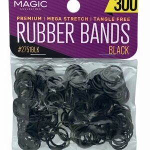 Magic Collection Premium Black Rubber Bands in a pack
