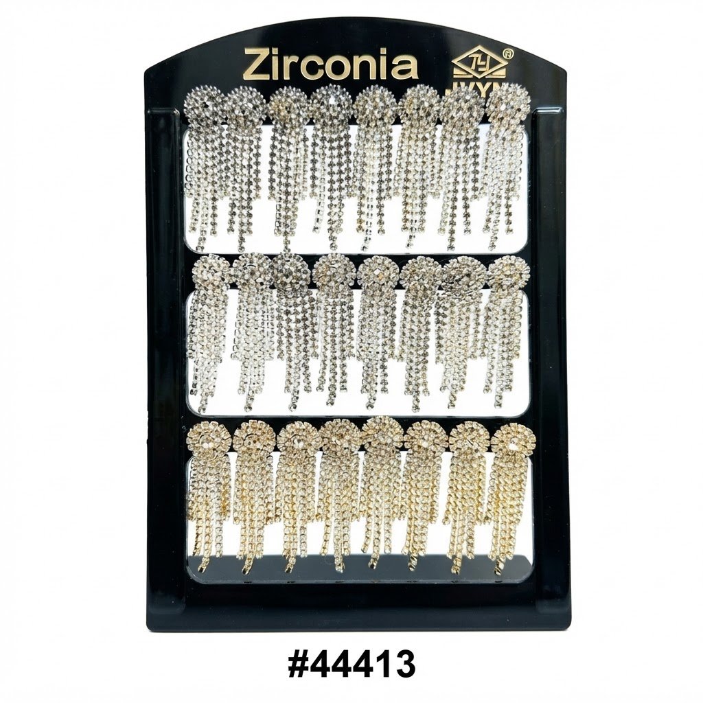 Fancy Earring Display showcasing multiple earrings in an elegant arrangement