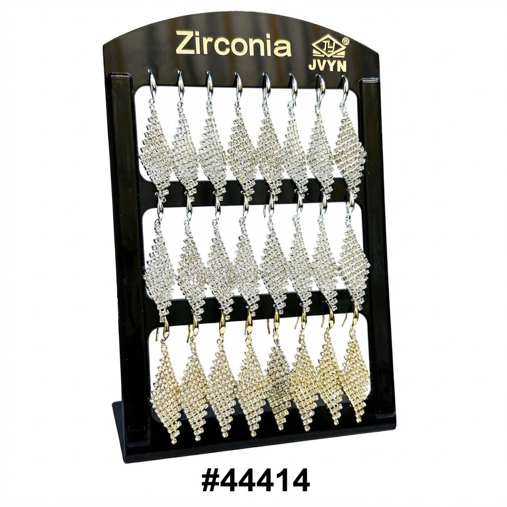 Fancy Earring Display showcasing multiple pairs of earrings