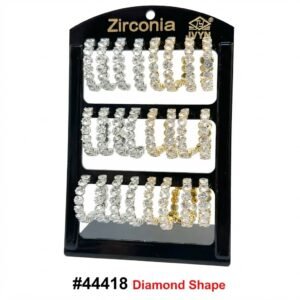 Fancy Earring Display showcasing diamond-shaped earrings