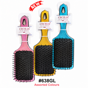 Large Paddle Brush with Glitter Mix Colors in assorted colours