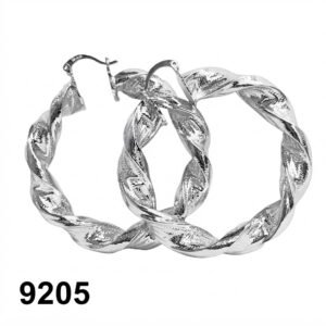 Twisted design silver earrings for women
