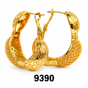Gold Drop Shape Earrings showcasing elegant design