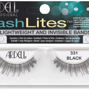 Ardell Lash Lites 331 Black lightweight invisible band false eyelashes in packaging