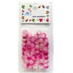Hair Beads Marble Effect Pink Colour #B1206