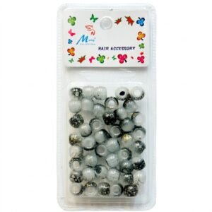 Marble Effect Grey Hair Beads for stylish hair accessories