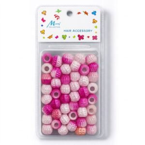 Barrel Shape Pink Hair Beads for stylish hair accessories
